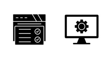 Web Browser and Monitor Screen Icon vector