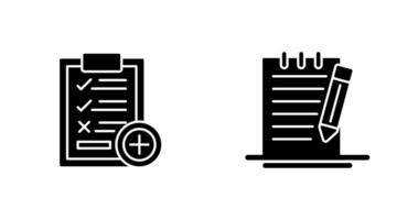 Medical Examination List and Check Up List Icon vector