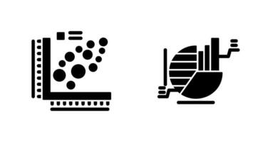 Plot and Pie Chart Icon vector