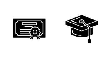 Diploma and Cap Icon vector