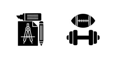 Study Tools and Sport Faculty Icon vector