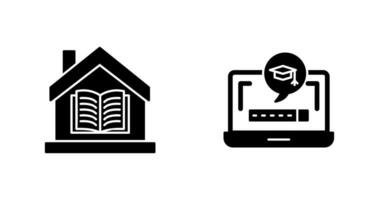 Digital Learning and Homeschooling Icon vector