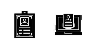 User and ID Card Icon vector