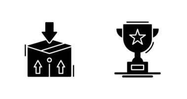 Package and Trophy Icon vector