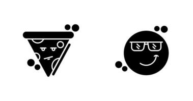 Pizza and Cool Icon vector