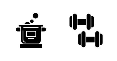 Cooking and Exercise Icon vector