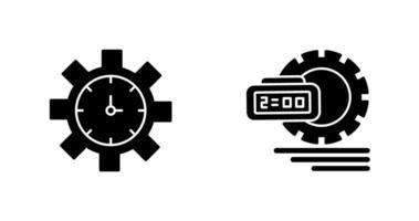 hora administración y hora administración icono vector