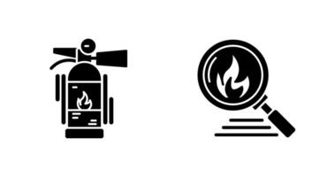 Fire Extinguisher and Disaster Icon vector