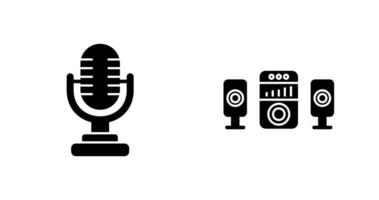 Microphone and Sound System Icon vector