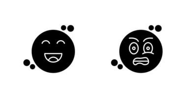 Happiness and Grimacing Icon vector