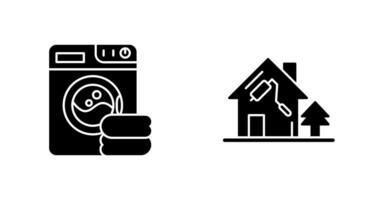 Washing Machine and Home Repair Icon vector