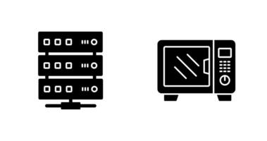 Server and Microwave Icon vector