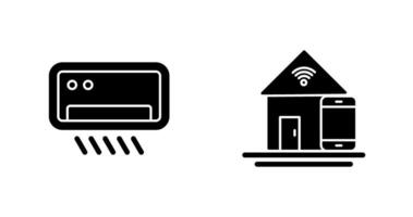 Air Conditioner and Home Automation Icon vector