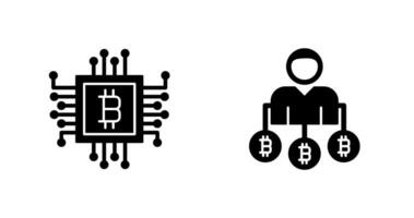 Chip and User Down Icon vector