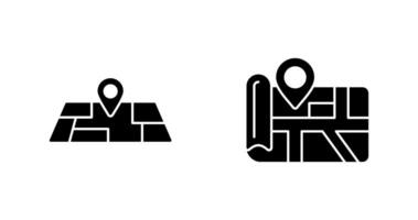 Map and Map Icon vector