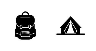 Bag and Camp Icon vector