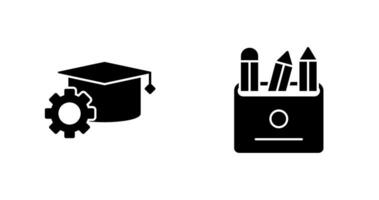 Bachelor and Pencils Icon vector