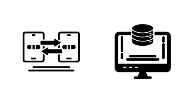 Data Synchronization and Data Storage Icon vector