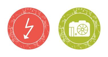 flash and camera Icon vector