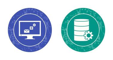 digital marketing and database management Icon vector