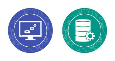 digital márketing y base de datos administración icono vector