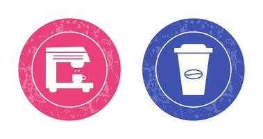 Coffee Machine and Coffee cup Icon vector