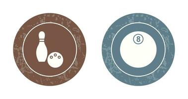 Bowling and Eight Ball Icon vector