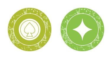 Spade and Diamond Icon vector