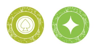 Spade and Diamond Icon vector