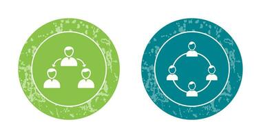 connected user and network group  Icon vector
