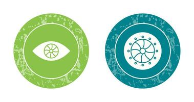 eye and optical diaphram Icon vector