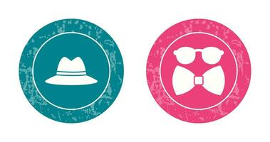 sombrero y hipster estilo icono vector