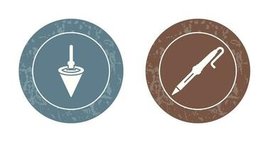 Plumb Bob and Soldering Icon vector