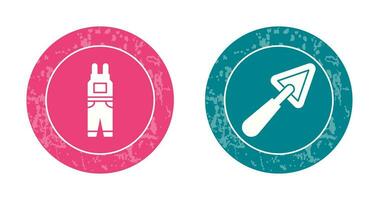 Jumpsuit and Trowel Icon vector