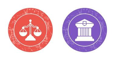 Balance and Courthouse Icon vector