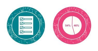 Filling Ballot Paper and diagram Icon vector