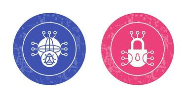 Global Malware and Cyber defence Icon vector