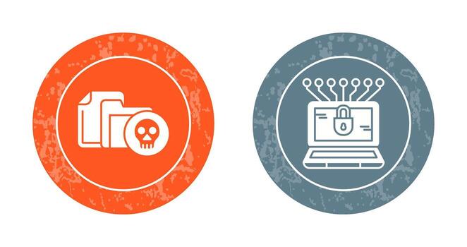 Infected File and Money Hacking Icon vector