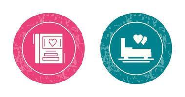 Wedding Album and Honeymoon Icon vector