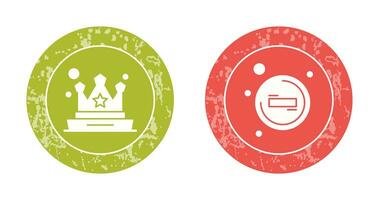 Crown and Remove Icon vector