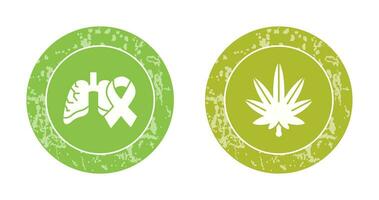 Cancer and Weed Icon vector