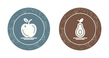 Apple and Avocado Icon vector