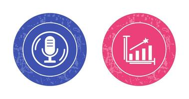 Microphone and Line Bars Icon vector