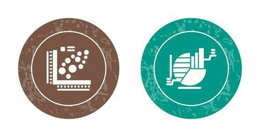 Plot and Pie Chart Icon vector