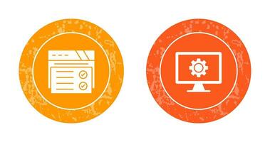 Web Browser and Monitor Screen Icon vector