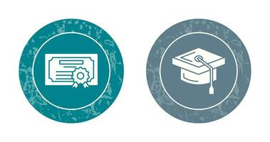 Diploma and Cap Icon vector