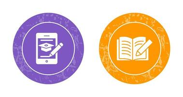 Online Course and Write Icon vector