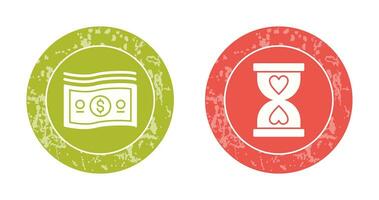 Dollar and Hourglass Icon vector