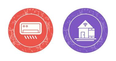 Air Conditioner and Home Automation Icon vector