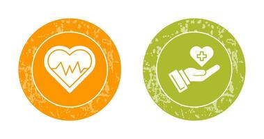 Heart Beat and Healthcare Icon vector